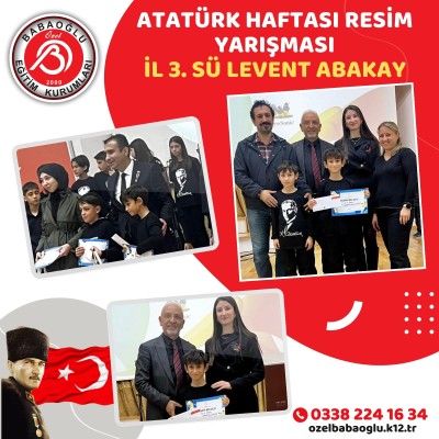 ATATÜRK HAFTASI RESİM YARIŞMASI İL 3. SÜ LEVENT ABAKAY