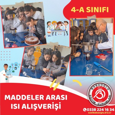 4-A SINIFI MADDELER ARASI ISI ALIŞVERİŞİ