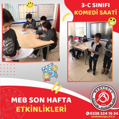 MEB SON HAFTA ETKİNLİKLERİ 3-C SINIFI KOMEDİ SAATİ