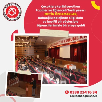 METİN ÖZDAMARLAR ÖĞRENCİLERİMİZ İLE BULUŞTU