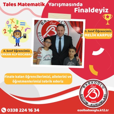 TALES MATEMATİK YARIŞMASINDA FİNALDEYİZ