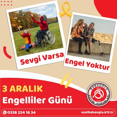 3 ARALIK ENGELLİLER GÜNÜ 